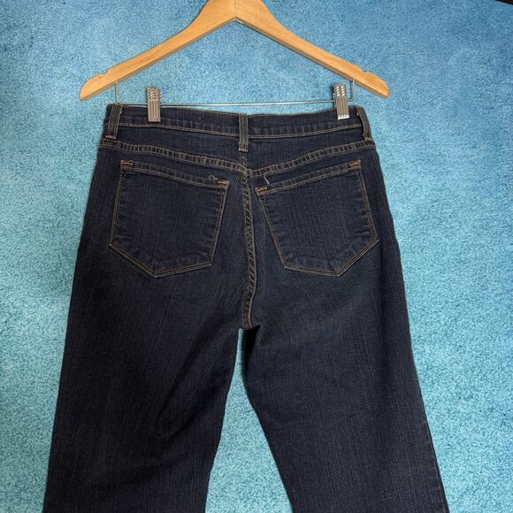 NYDJ Jeans Womens Sz 8 28x27 Straight Mid Rise Blue Stretch Denim Made In USA - Picture 8 of 15